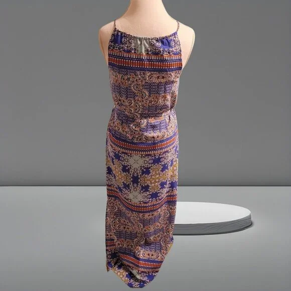 The Limited Floral Lined Maxi Dress Side Slit Polyester Spandex Size Small - Picture 3 of 5